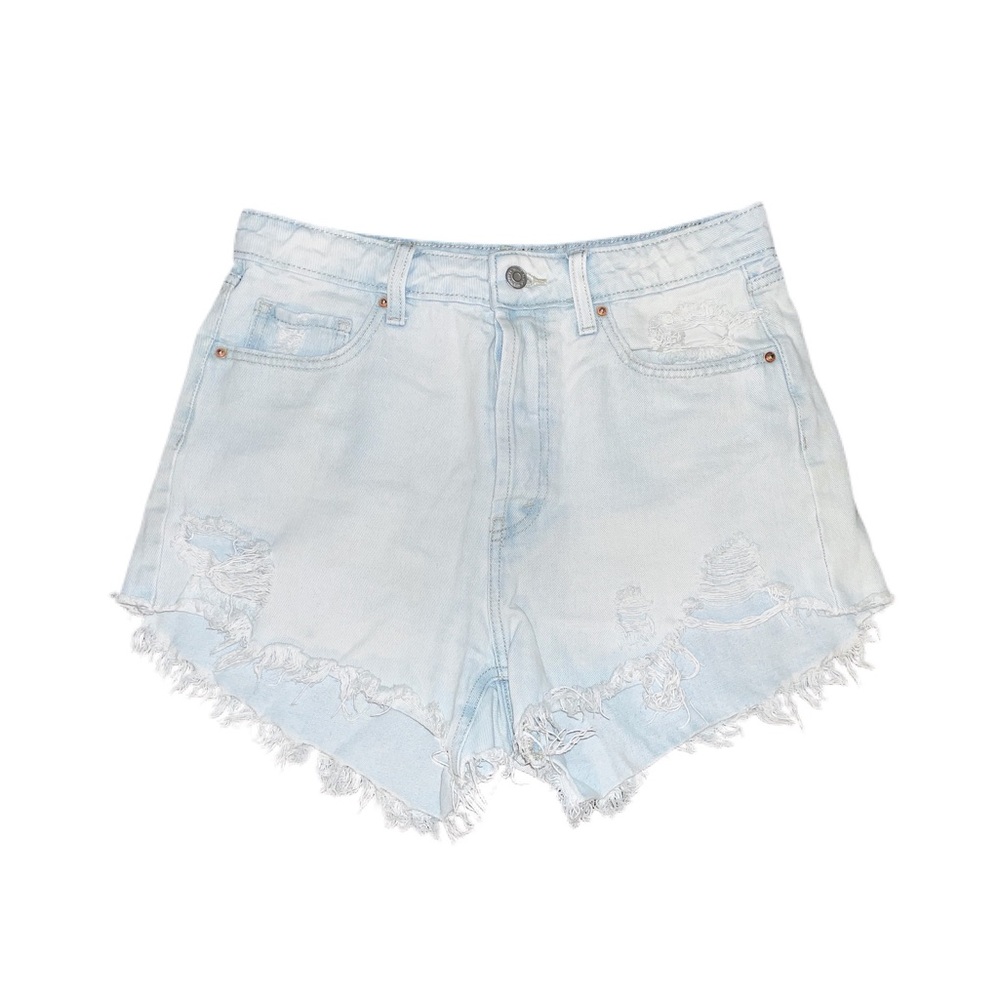 High Waist Denim Cutoff Shorts